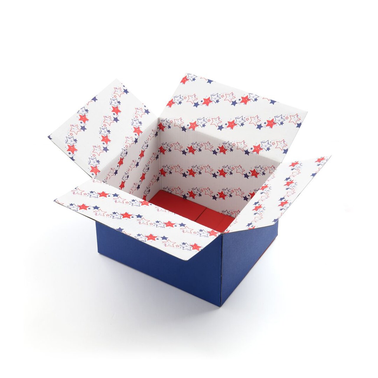 Great Papers! Giftin Shipping Box, Patriotic, 12" x 10" x 1/8" (assembled), Printed Inside and Out, 2-Pack